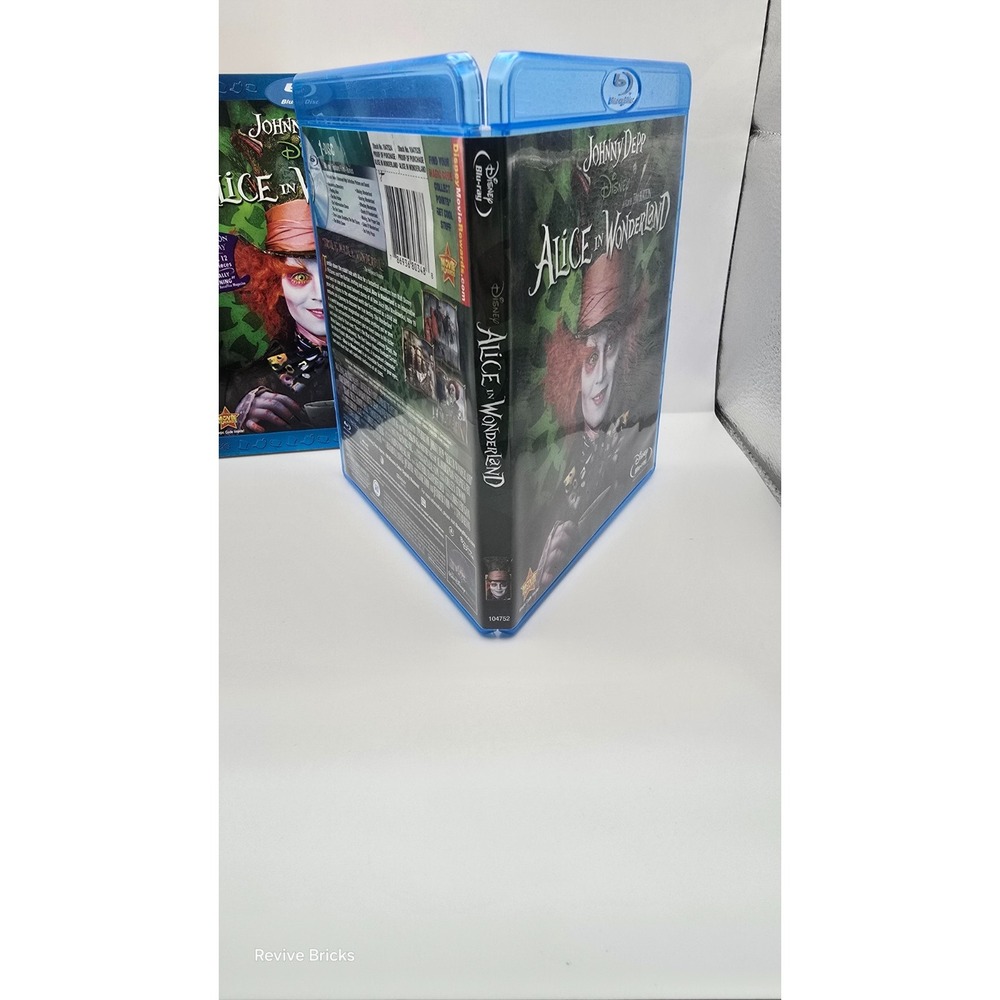 Alice in Wonderland (Blu-ray, 2010) W/ Slip Cover Tested Johnny Depp Tim Burton - Picture 8 of 10